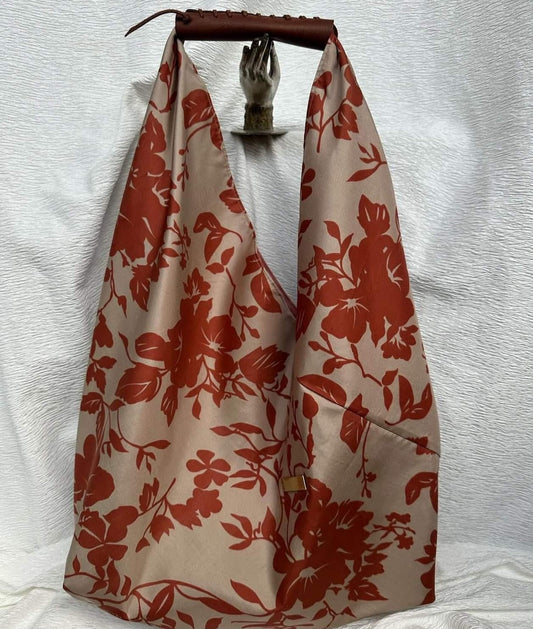 Silk Origami Bag - Orange Beige L