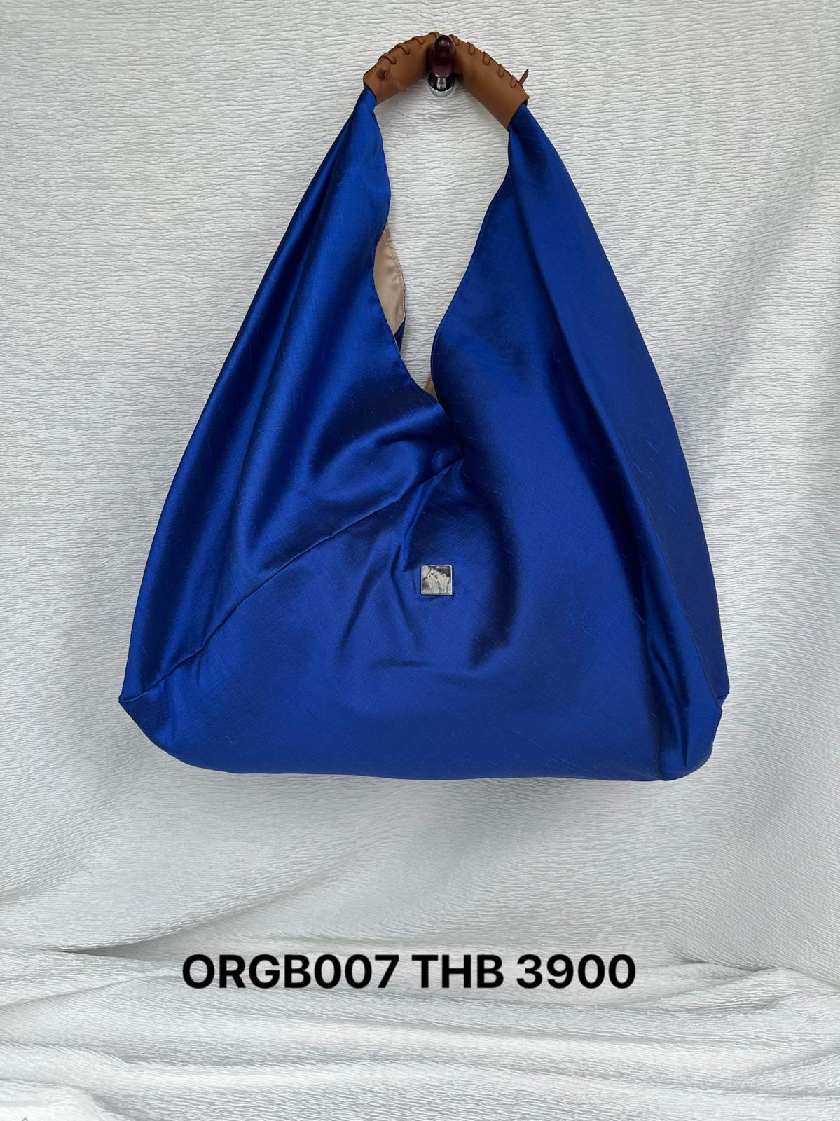 Silk Origami Bag - Dark Blue L