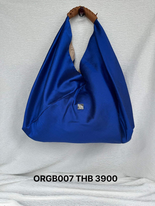 Silk Origami Bag - Dark Blue M